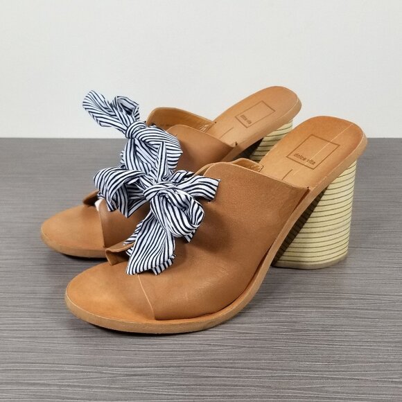 Dolce Vita Amber Lace-Up Sandal, Caramel Leather, Womens Size 10 M - Picture 1 of 11